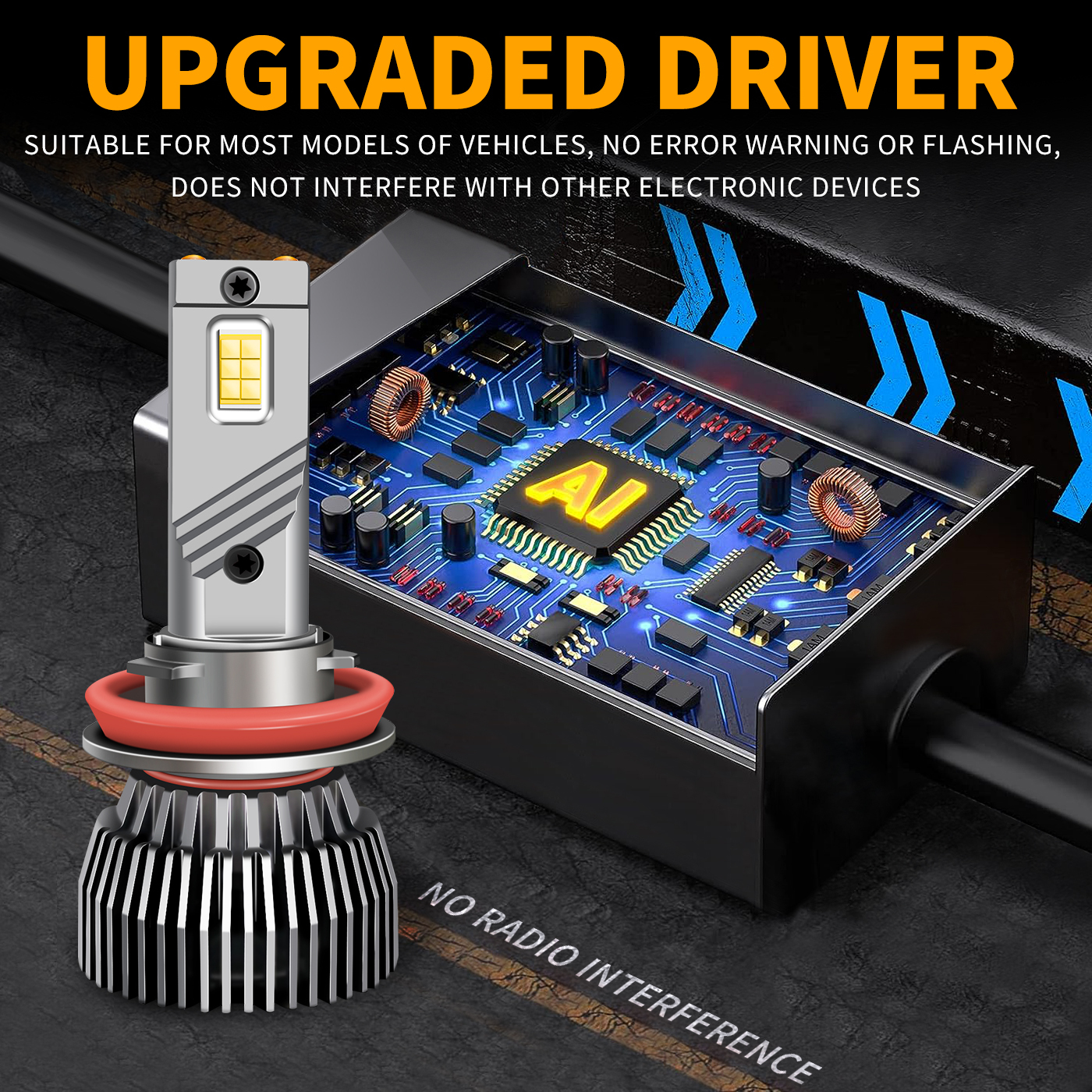 M6 Series 3000K Golden Yellow LED Headlight Bulbs – 130W Multi-Copper Tube Cooling,Sungmo LED Lighting,M6 Series 3000K Golden Yellow LED Headlight Bulbs – 130W Multi-Copper Tube Cooling