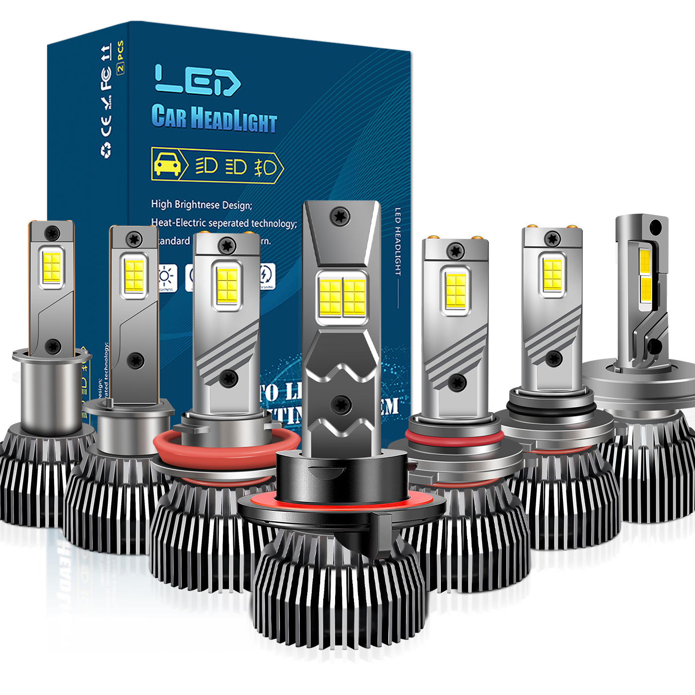 M6 Series 6500K Pure White LED Headlight Bulbs – 130W Multi-Copper Tube Cooling,Sungmo LED Lighting,M6 Series 6500K Pure White LED Headlight Bulbs – 130W Multi-Copper Tube Cooling