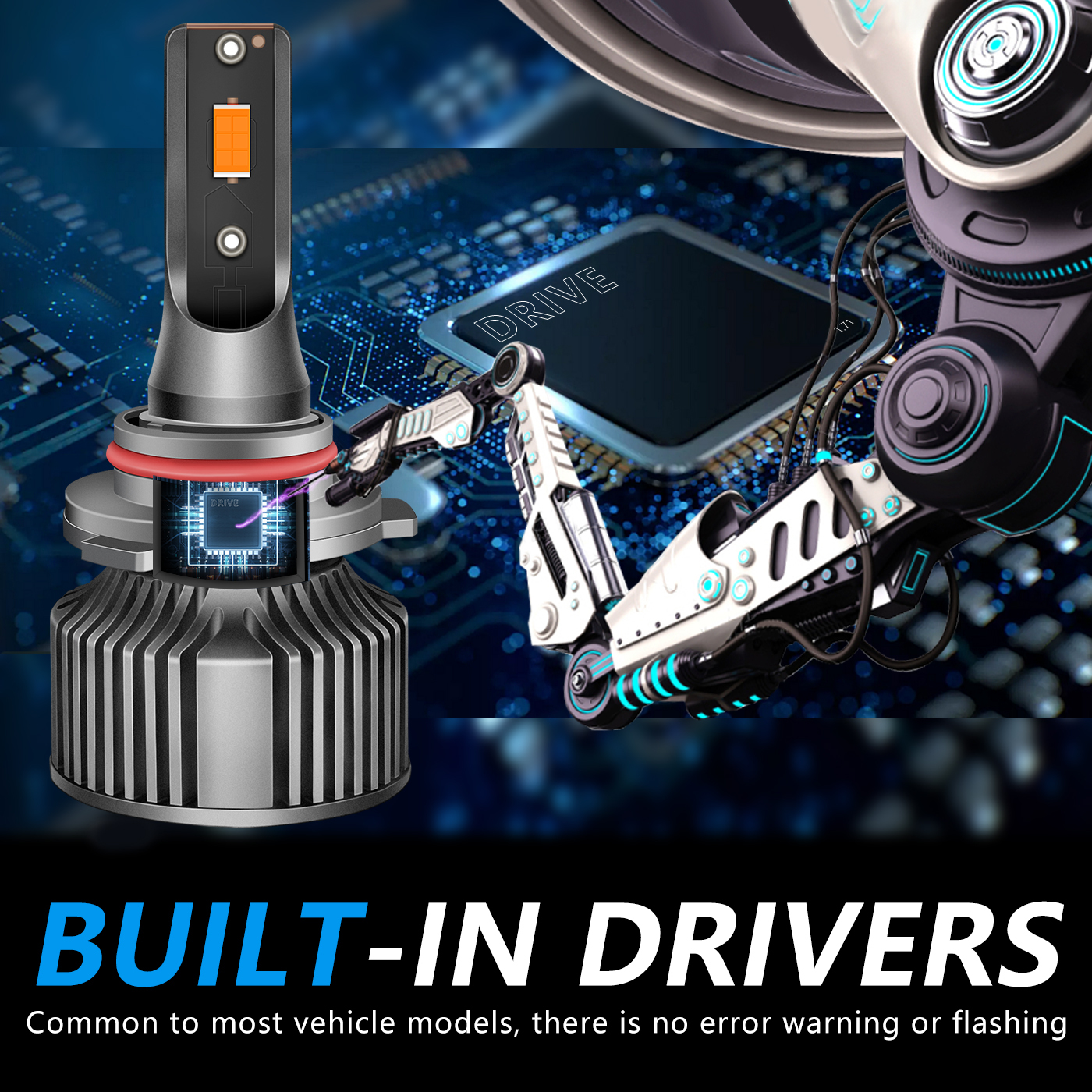 Sungmo A8 Series Amber LED Headlight – 50W Built-in Driver,Sungmo LED Lighting,A8 Series Amber LED Headlight – 50W Built-in Driver