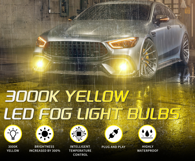 Sungmo E5 Series 3000K Golden Yellow LED Headlight – 60W Built-in Linear Driver,Sungmo LED Lighting,E5 Series 3000K Golden Yellow LED Headlight – 60W