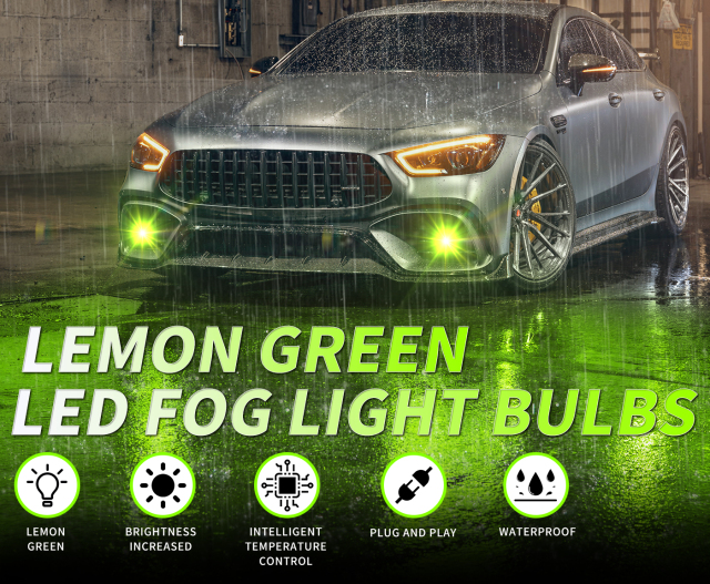 Sungmo E6S Series Lime Green LED Headlight – 60W Built-in Linear Driver,Sungmo LED Lighting,E6S Series Lime Green LED Headlight – 60W Built-in Driver