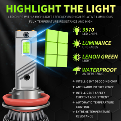 Sungmo M6 Series Lime Green LED Headlight – 130W Multi-Copper Tube Cooling,Sungmo LED Lighting,Sungmo M6 Series Lime Green LED Headlight – 130W Multi-Copper Tube Cooling