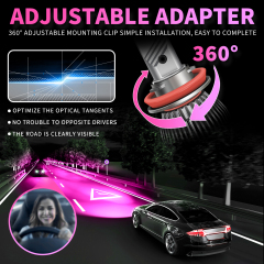 Sungmo M6 Series Pink Purple LED Headlight – 130W Multi-Copper Tube Cooling,Sungmo LED Lighting,Sungmo M6 Series Pink Purple LED Headlight – 130W Multi-Copper Tube Cooling