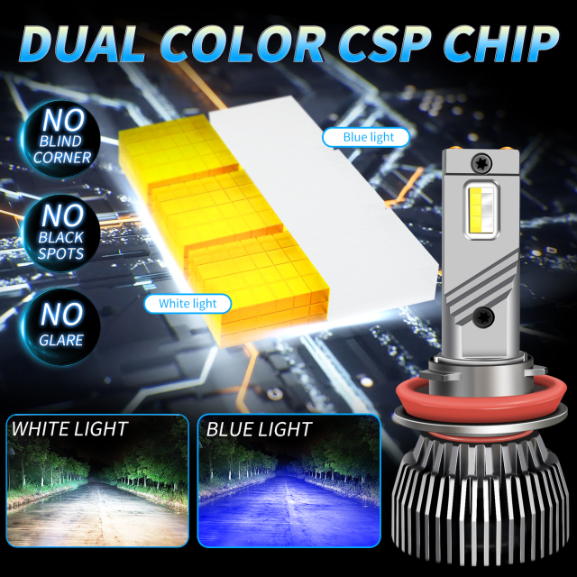 Sungmo M6B Series Dual-Color LED Headlight – White & Blue Switchable,Sungmo LED Lighting,M6B Dual-Color LED Headlight – White & Blue Switchable