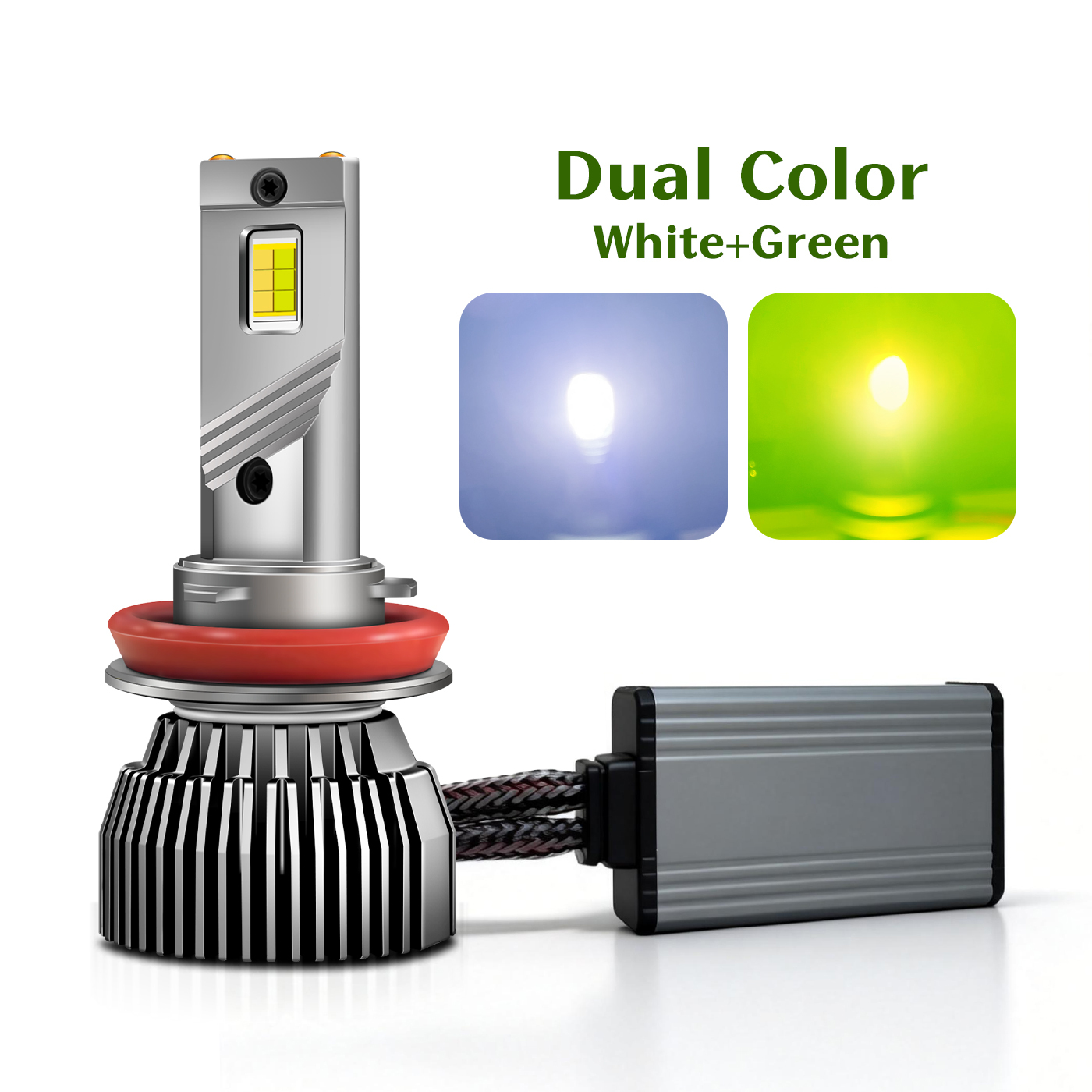 Sungmo M6G Series Dual-Color LED Headlight – White & Lime Green Switchable,Sungmo LED Lighting,M6G Dual-Color LED Headlight –White & Lime Green Switchable
