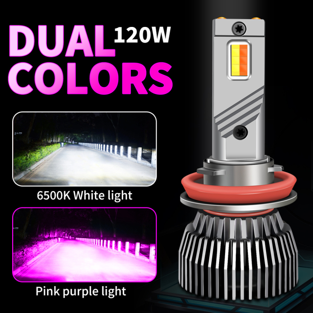 Sungmo M6P Series Dual-Color LED Headlight – White & Pink Purple Switchable,Sungmo LED Lighting,M6P Dual-Color LED Headlight –White & Pink Purple Switchable