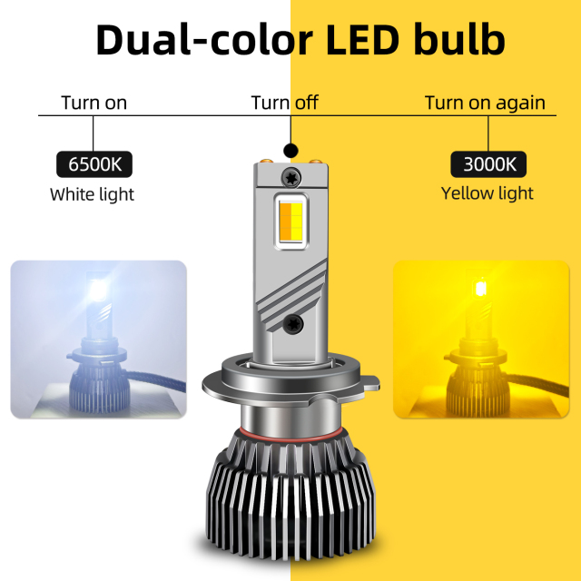 Sungmo M6Y Series Dual-Color LED Headlight – White & Golden Yellow Switchable,Sungmo LED Lighting,M6Y Dual-Color LED Headlight–White& Golden Yellow Switchable