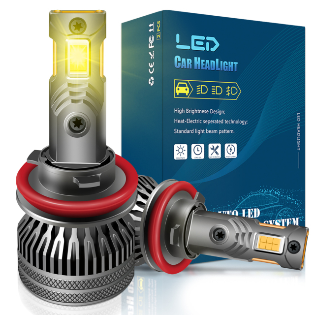 Sungmo M7 Series 3000K Golden Yellow LED Headlight – 140W Multi-Copper Tube Cooling,Sungmo LED Lighting,M7 Series 3000K Golden Yellow LED Headlight – 140W