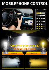Sungmo M77 Series APP-Controlled LED Headlight – 120W Dual Copper Tube,Sungmo LED Lighting,M77 APP-Controlled LED Headlight – 120W Dimming 3000K-6500K