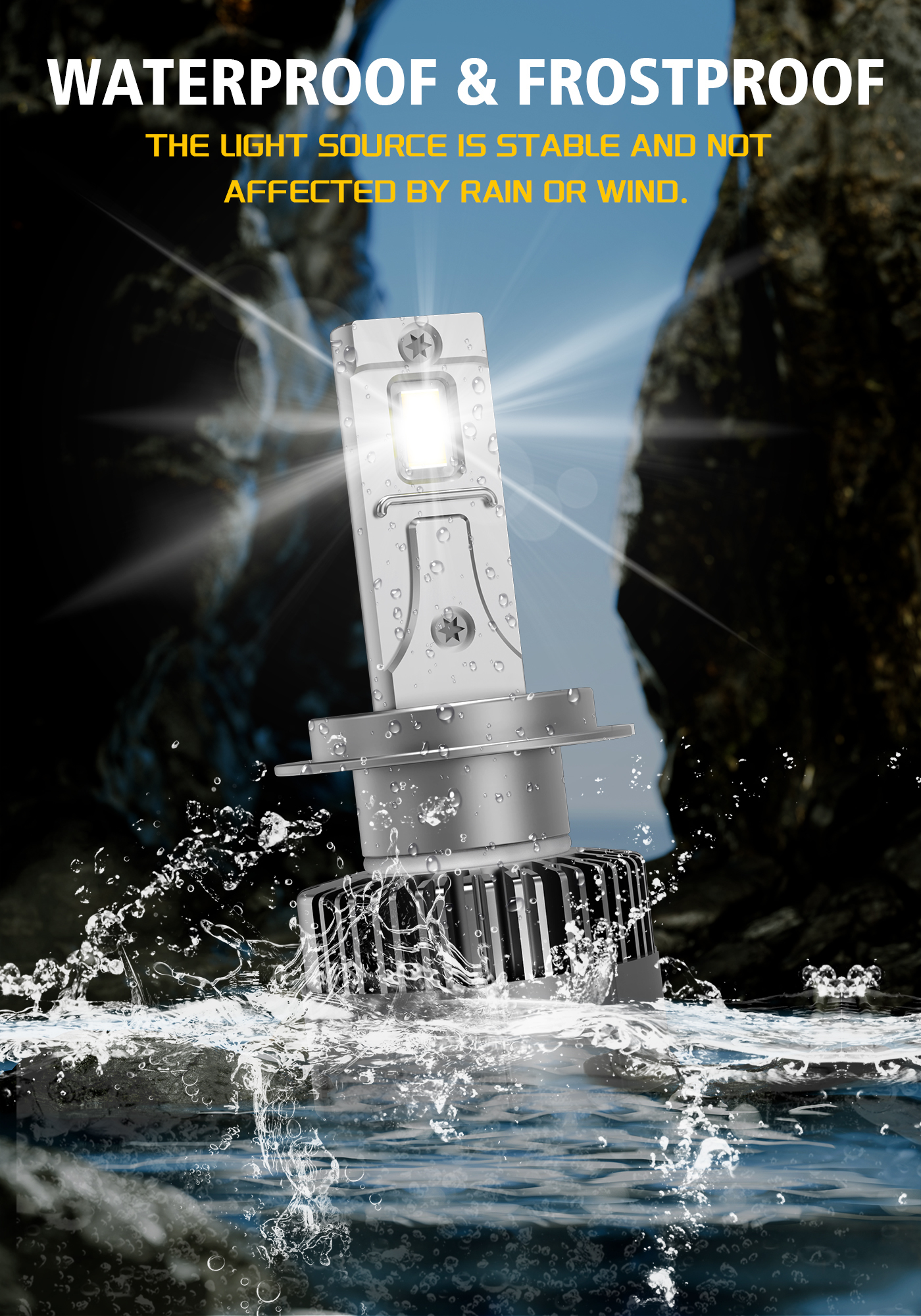 Sungmo M77 Series APP-Controlled LED Headlight – 120W Dual Copper Tube,Sungmo LED Lighting,M77 APP-Controlled LED Headlight – 120W Dimming 3000K-6500K