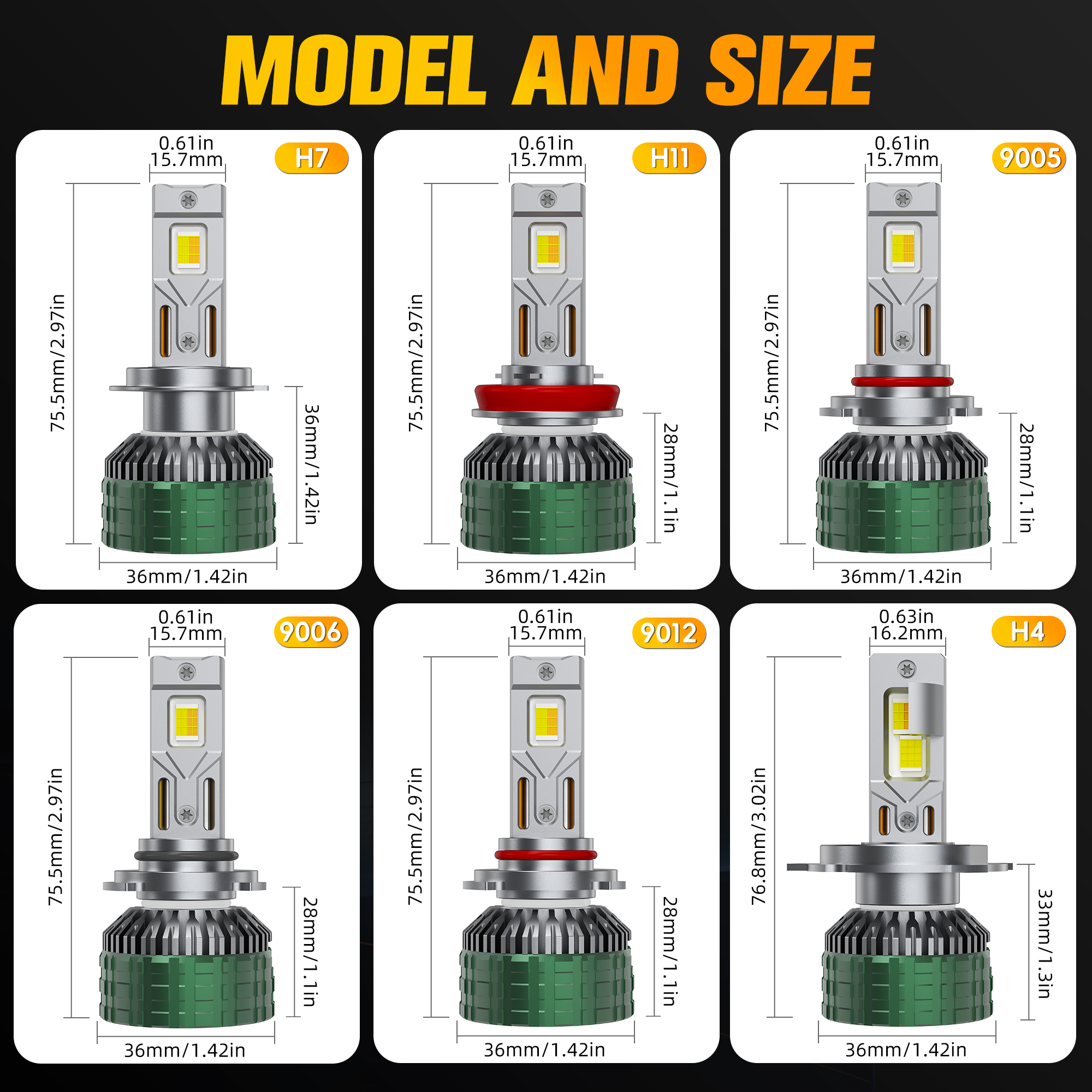 Sungmo M88 Series APP-Controlled LED Headlight – 170W Dual Copper Tube,Sungmo LED Lighting,M88 APP-Controlled LED Headlight – 170W Dimming 3000K-6500K