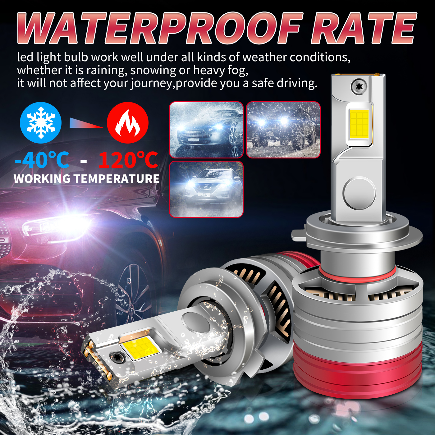 Sungmo T3 Series LED Headlight – 240W High-Power Triple Copper Tube Cooling,Sungmo LED Lighting,T3 Series LED Headlight – 240W Triple Copper Tube Cooling