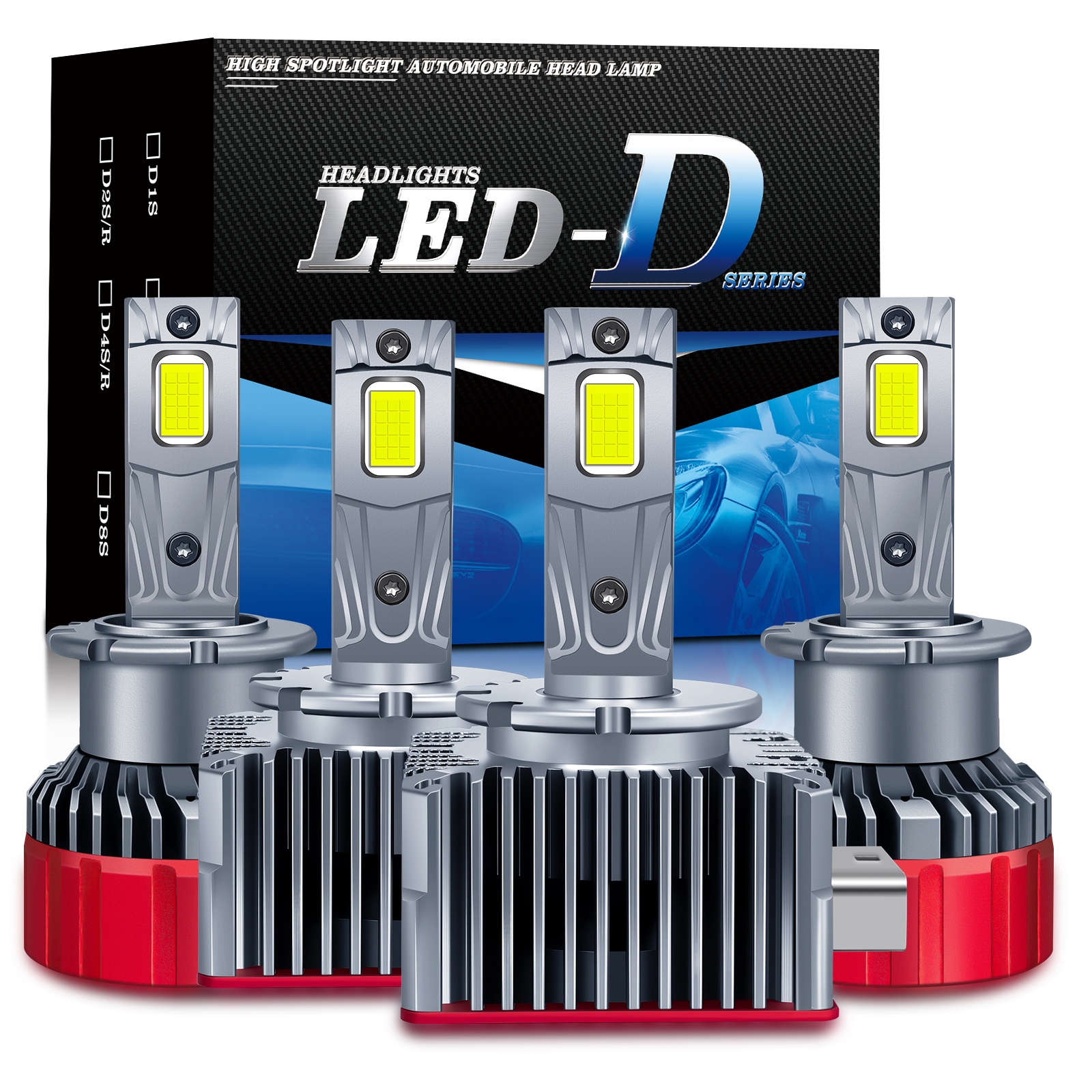 Sungmo D-Plus Series LED Headlight – 100W Dual Copper Tube with Smart Decoder,Sungmo LED Lighting,D1S/D2S/D3S/D4S/D5S/D8S Replacement with Decoder