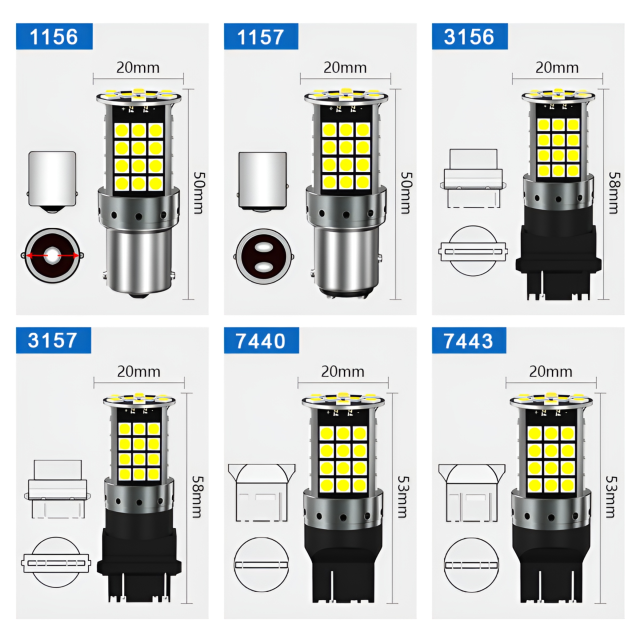 Sungmo LED CANBUS Tail Light – 3157/7440/7443 Anti-Flash Dual-Filament,Sungmo LED Lighting,CANBUS Tail Light–3157/7440/7443Anti-Flash Brake Turn Signal