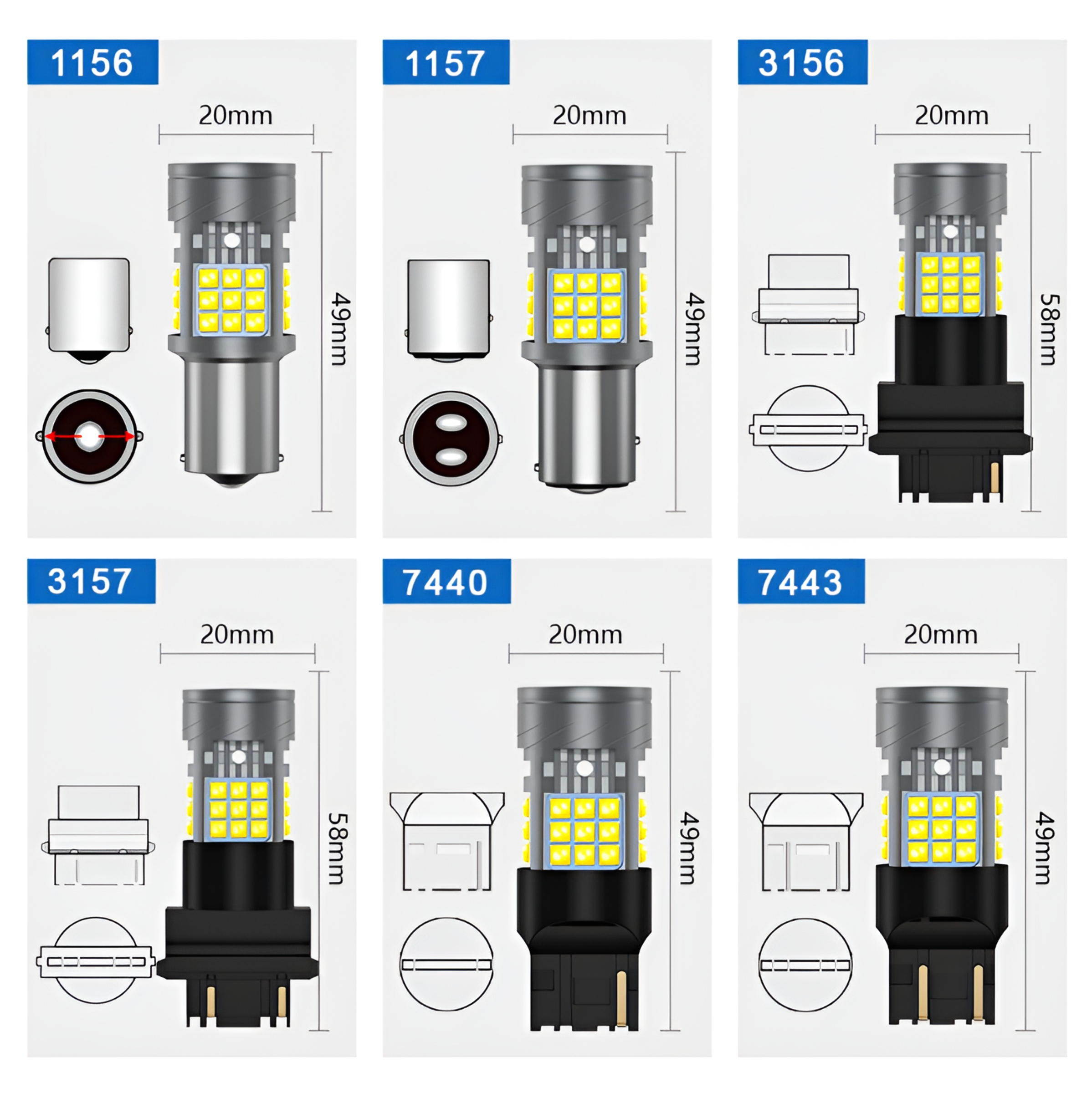 Sungmo Car LED Tail Light – 36SMD with Decoder & Fan 1156/1157/3156/3157/7440/7443,Sungmo LED Lighting,LED Tail Light with Decoder & Fan – 1156/1157/3157/7440/7443