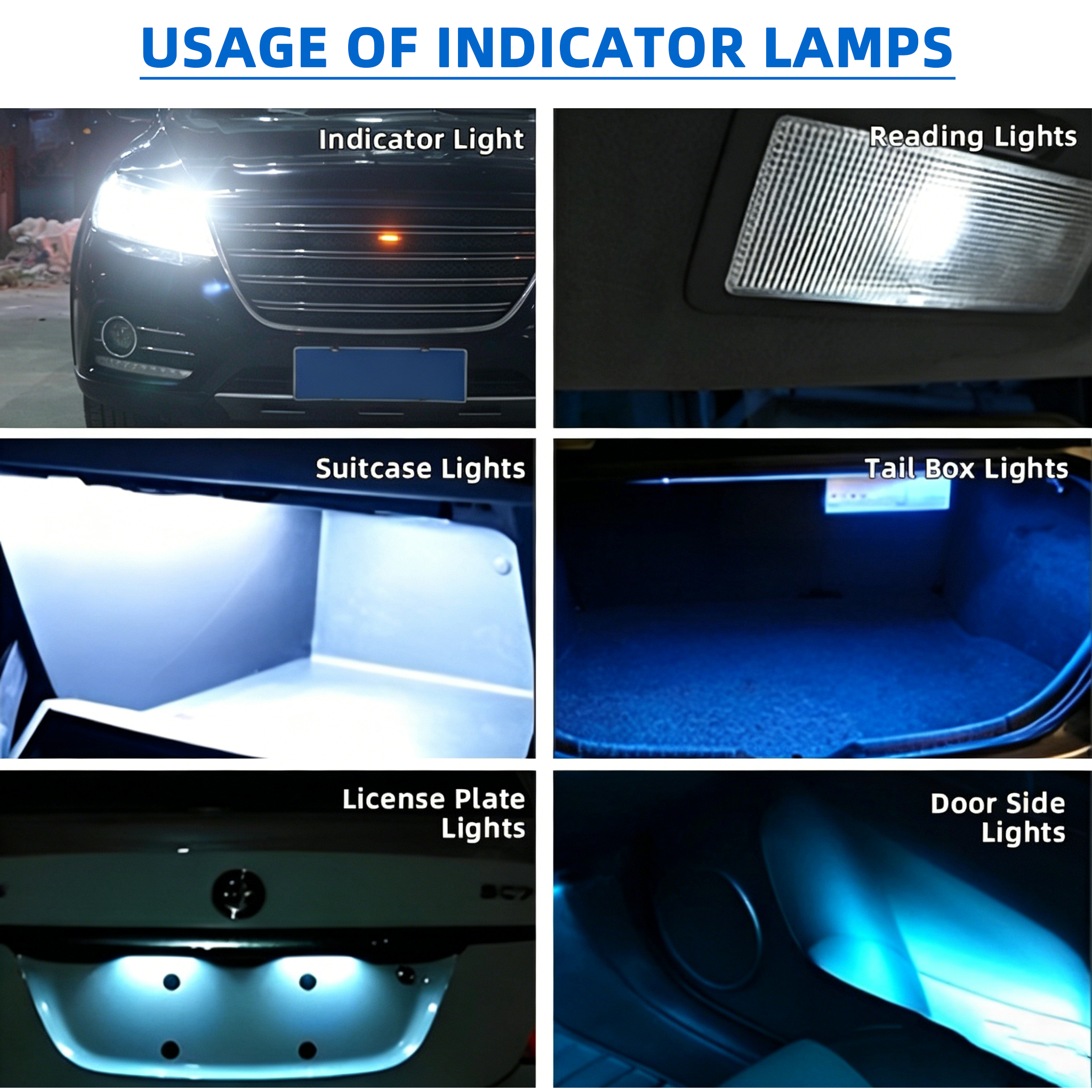 Sungmo T10 LED Bulb – 18/34/54 SMD Multi-Color Interior & Side Marker Light,Sungmo LED Lighting,T10 Bulb– 18/34/54 SMD Multi-Color Interior & Marker Light