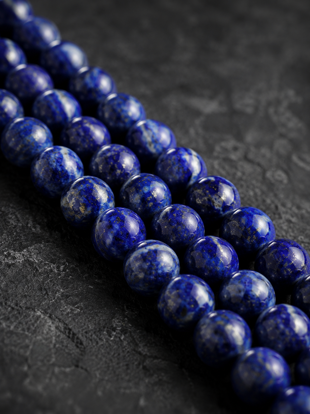 Lapis Lazuli & Black Obsidian Beaded Bracelet - Liminal