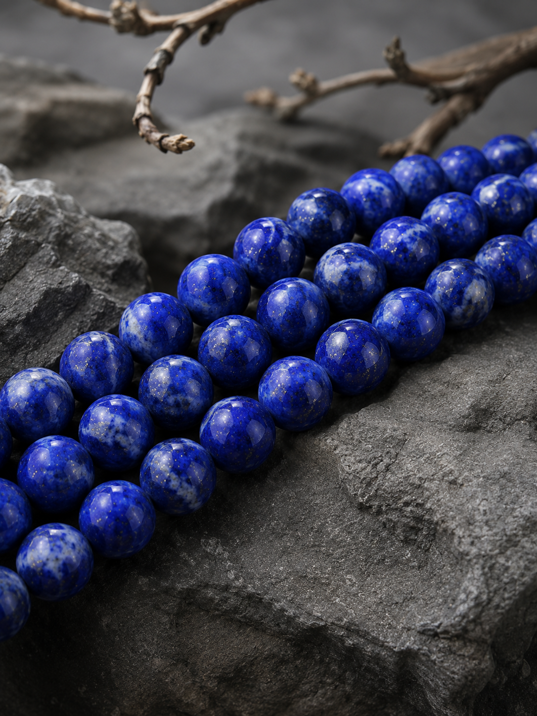 Lapis Lazuli & Black Obsidian Beaded Bracelet - Liminal
