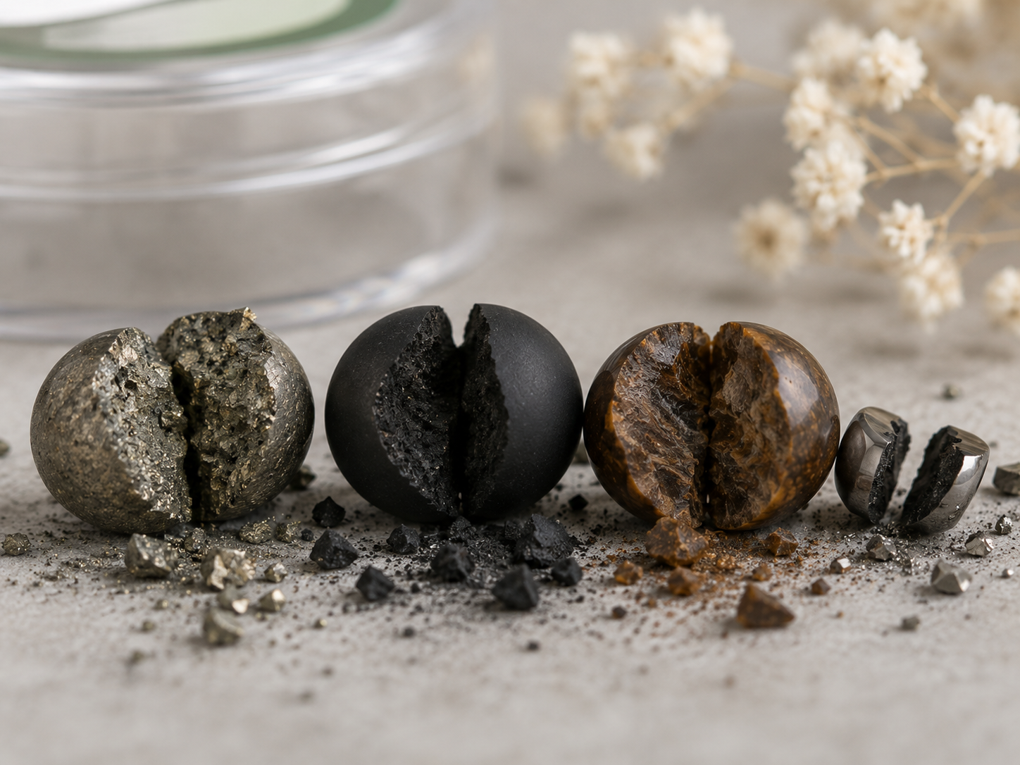 Matte Pyrite, Bronzite & Black Obsidian Beaded Bracelet - Iron Shield