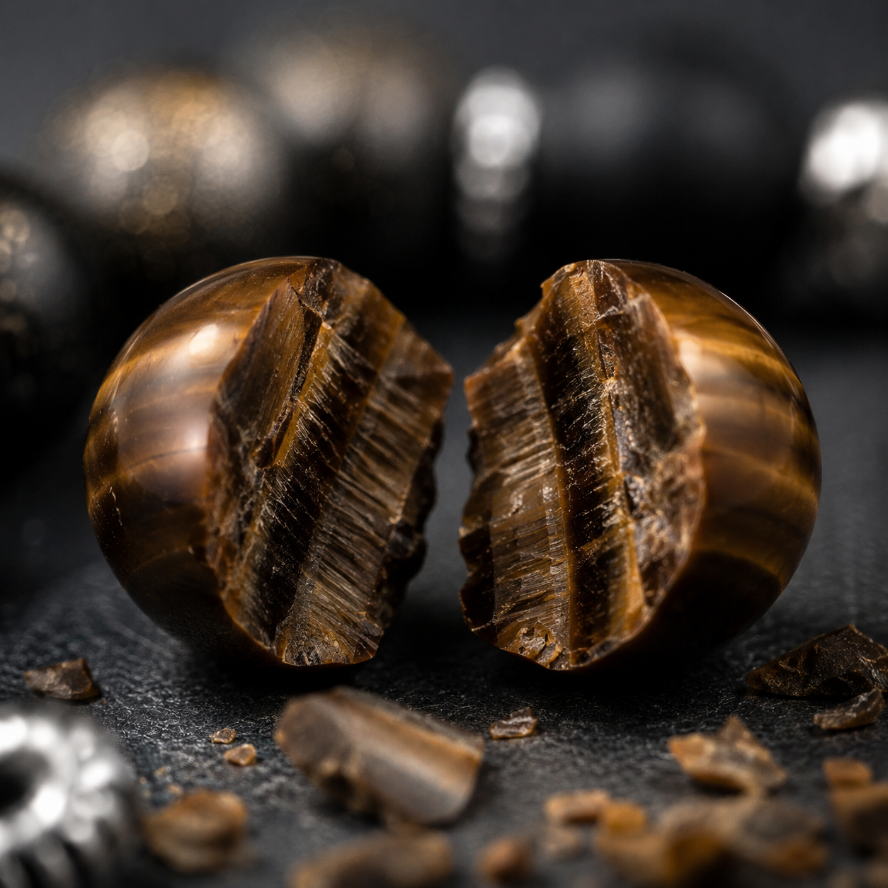 Matte Golden Obsidian, Matte Bronzite, Coffee Tiger's Eye & Matte Black Obsidian Beaded Bracelet - Earthguard