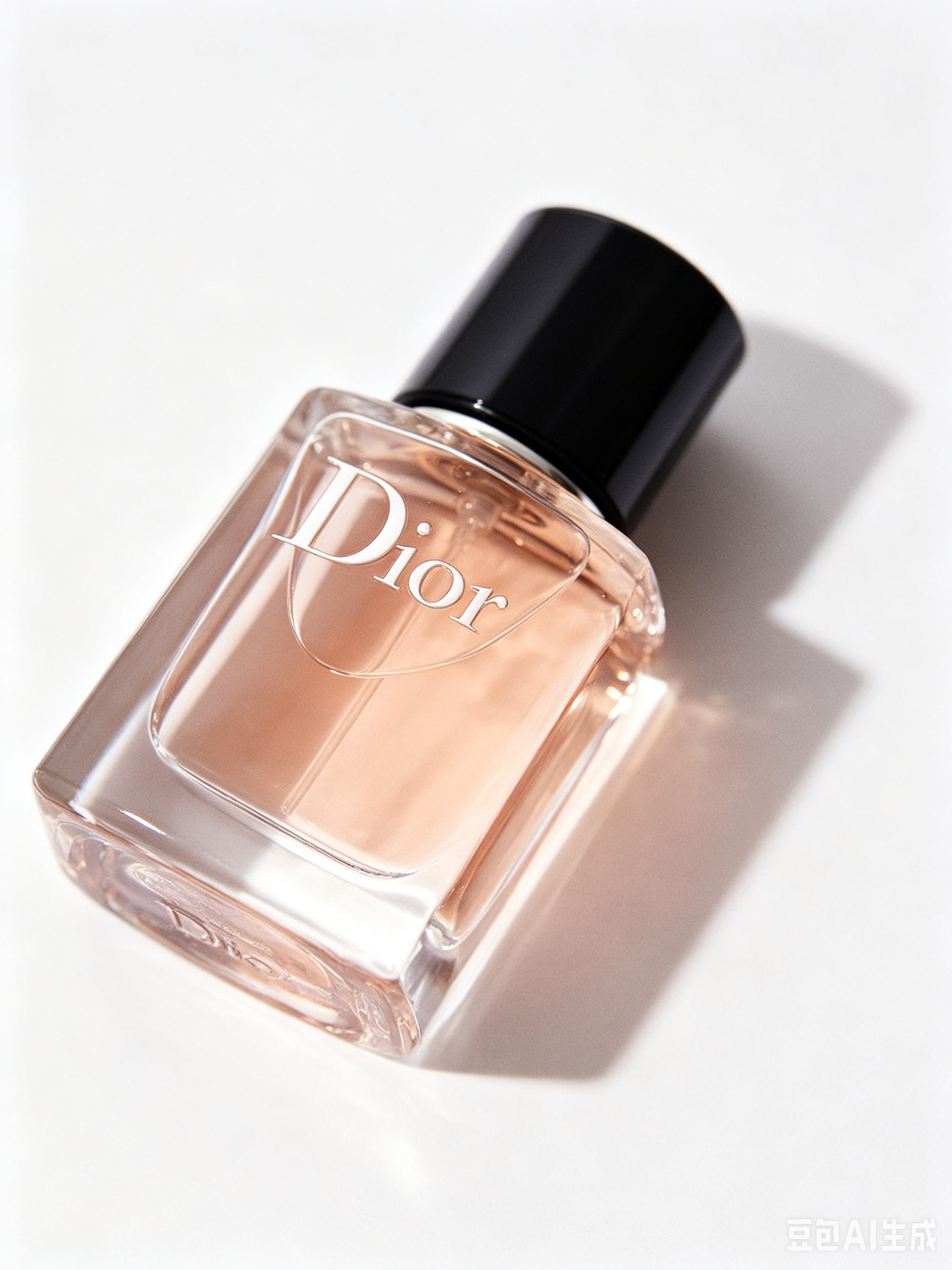 Sleek Black Cap Blush Mini Transparent Perfume Bottle