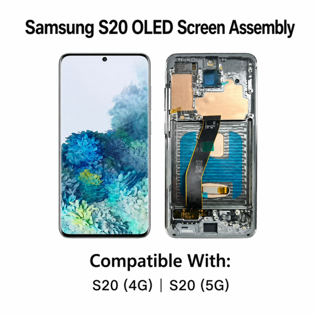 Compatible with Samsung Galaxy S Series OLED Screen Assembly With Frame,Panelix,S21U(G998)