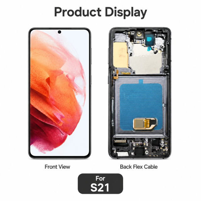 Compatible with Samsung Galaxy S Series OLED Screen Assembly With Frame,Panelix,S21U(G998)
