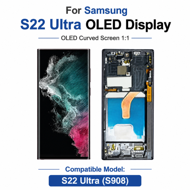 Compatible with Samsung Galaxy S Series OLED Screen Assembly With Frame,Panelix,S21U(G998)
