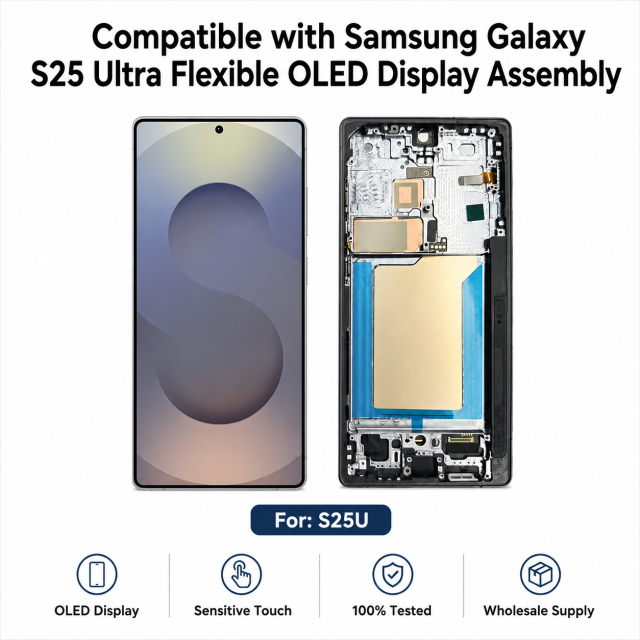 Compatible with Samsung Galaxy Series Flexible OLED Display Assembly with Frame | Wholesale Supplier,Panelix,S24U(S928)