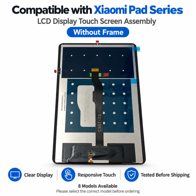 Frameless LCD Touch Screen Assembly for Xiaomi Pad 5 5 Pro 6 6 Pro 7 7 Pro 8 8 Pro,Panelix,Xiaomi Pad 5 6 7 8 LCD Touch Screen Assembly | Frameless