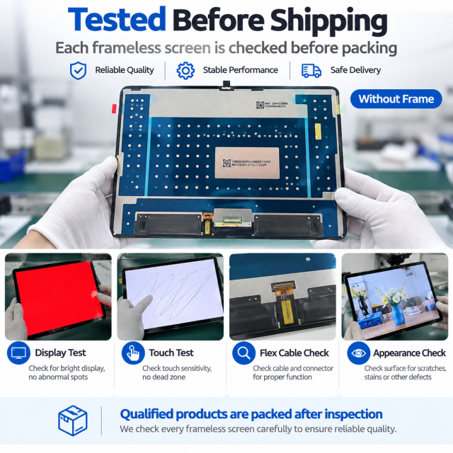 Frameless LCD Touch Screen Assembly for Xiaomi Pad 5 5 Pro 6 6 Pro 7 7 Pro 8 8 Pro,Panelix,Xiaomi Pad 5 6 7 8 LCD Touch Screen Assembly | Frameless