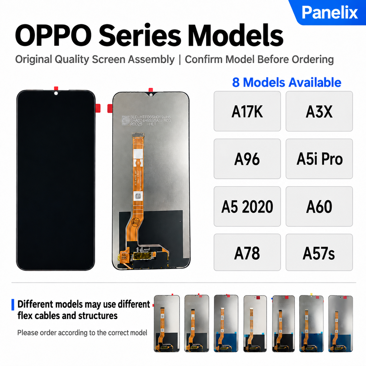 Compatible with OPPO A Series LCD Screen Assembly Original Quality Display Replacement,Panelix,OPPO A Series LCD Screen Assembly | Original Quality