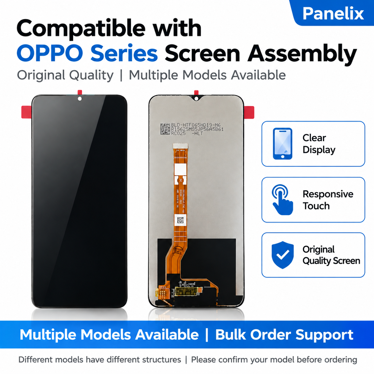 Compatible with OPPO A Series LCD Screen Assembly Original Quality Display Replacement,Panelix,OPPO A Series LCD Screen Assembly | Original Quality