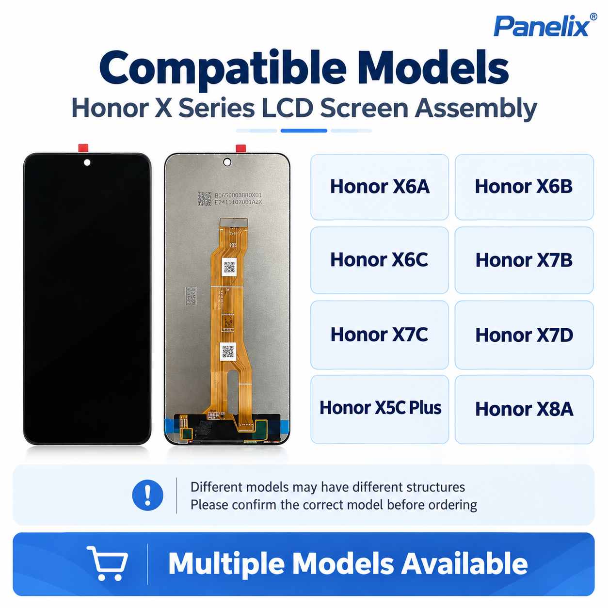 Compatible with Honor X6a X6b X6c X7b X7c X7d X8a Original LCD Screen Assembly,Panelix,Honor X Series LCD Screen Assembly Replacement