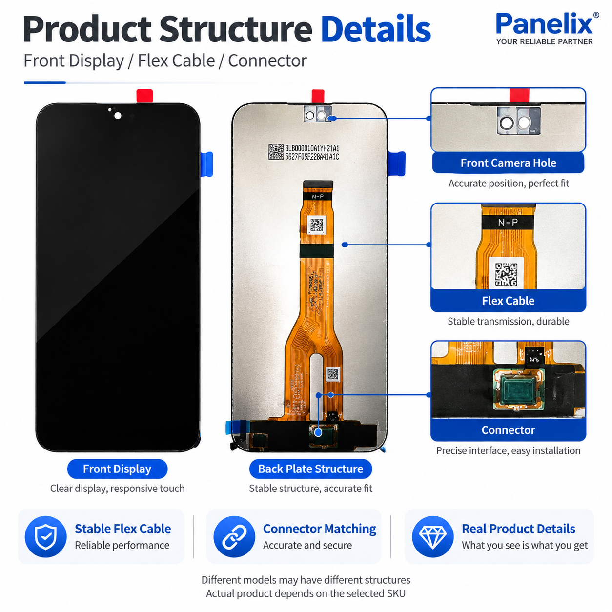 Compatible with Honor X6a X6b X6c X7b X7c X7d X8a Original LCD Screen Assembly,Panelix,Honor X Series LCD Screen Assembly Replacement