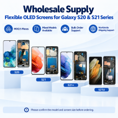 Flexible OLED Screen Assembly with Frame for Samsung Galaxy S20 S20+ S20 Ultra S21 S21+ S21 Ultra,Panelix,Flexible OLED Screen with Frame for Samsung S20 S21 Series