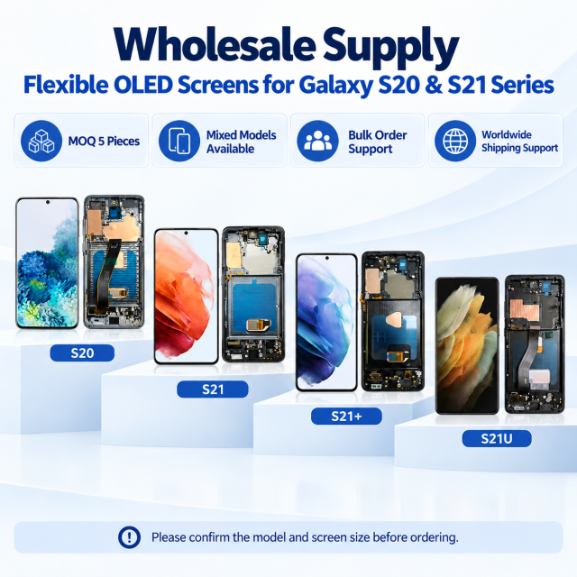 Flexible OLED Screen Assembly with Frame for Samsung Galaxy S20 S20+ S20 Ultra S21 S21+ S21 Ultra,Panelix,Flexible OLED Screen with Frame for Samsung S20 S21 Series