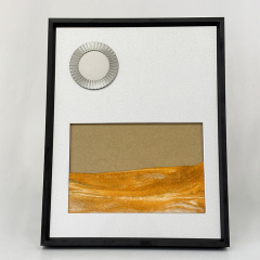 Silver with orange with Badge