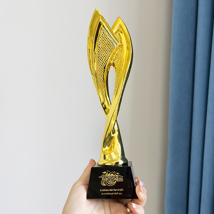 Gold Resin Wing Crystal Trophy and Award MH-LJ0983