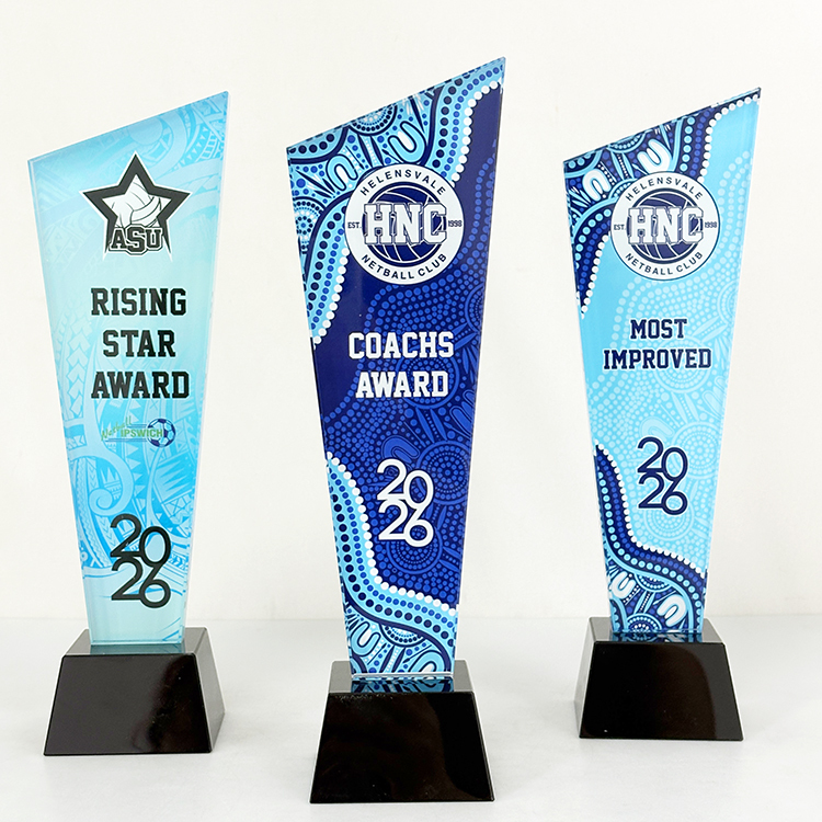 Full Color Printing Personalized Crystal Trophy Awards MH-J0961