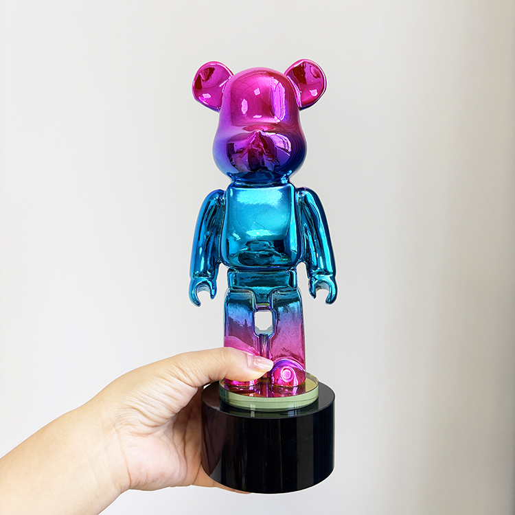 Rainbow Resin Bear Shape Crystal Trophy Awards MH-LJ0980