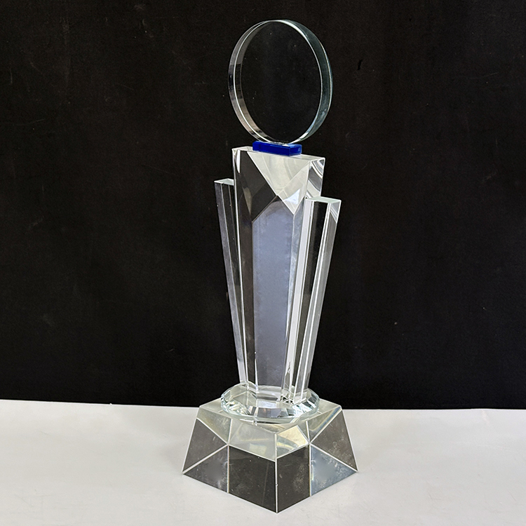 Blank Round Plaque Clear Glass Crystal Award Plaques Trophy MH-LJ0987
