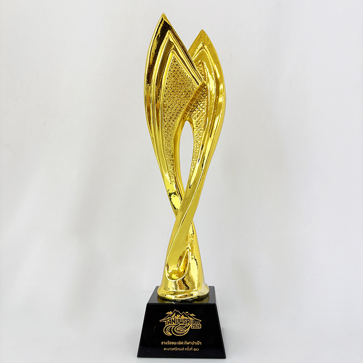 Gold Resin Wing Crystal Trophy and Award MH-LJ0983