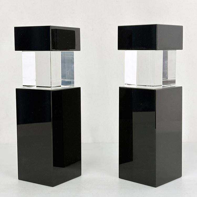 Black Clear Crystal Block Trophy Awards MH-LJ0958