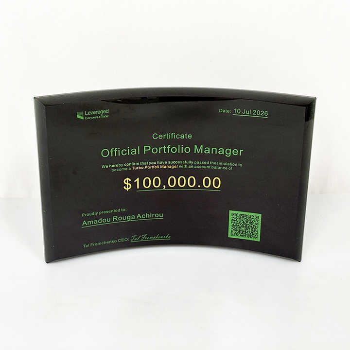 Personalized Curved Black Semi Transparent Plaque Trophy MH-FJ0012