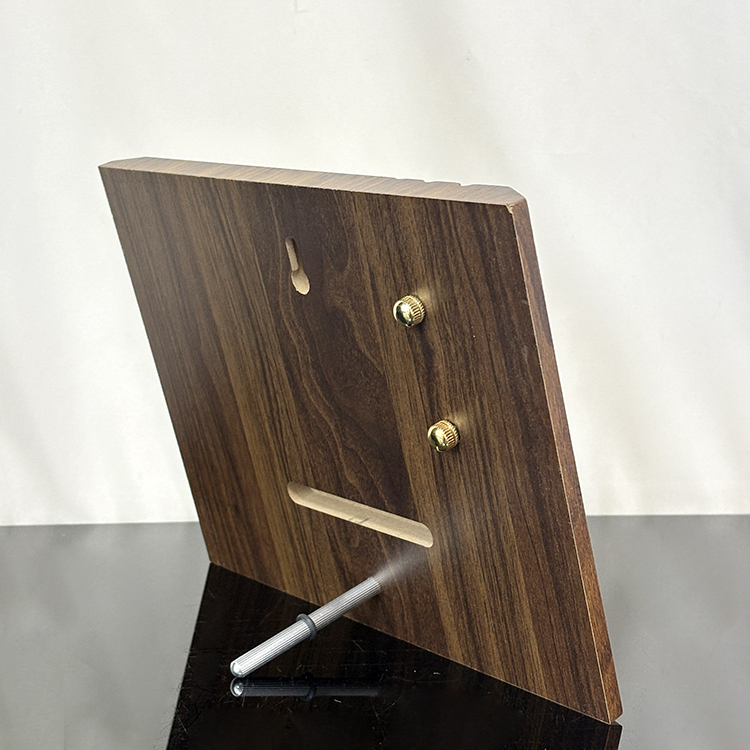3 Stars Personalized Rectangle Wood Plaque Wooden Business Trophy Award with Gold Plate Certificate MH-LJ0979