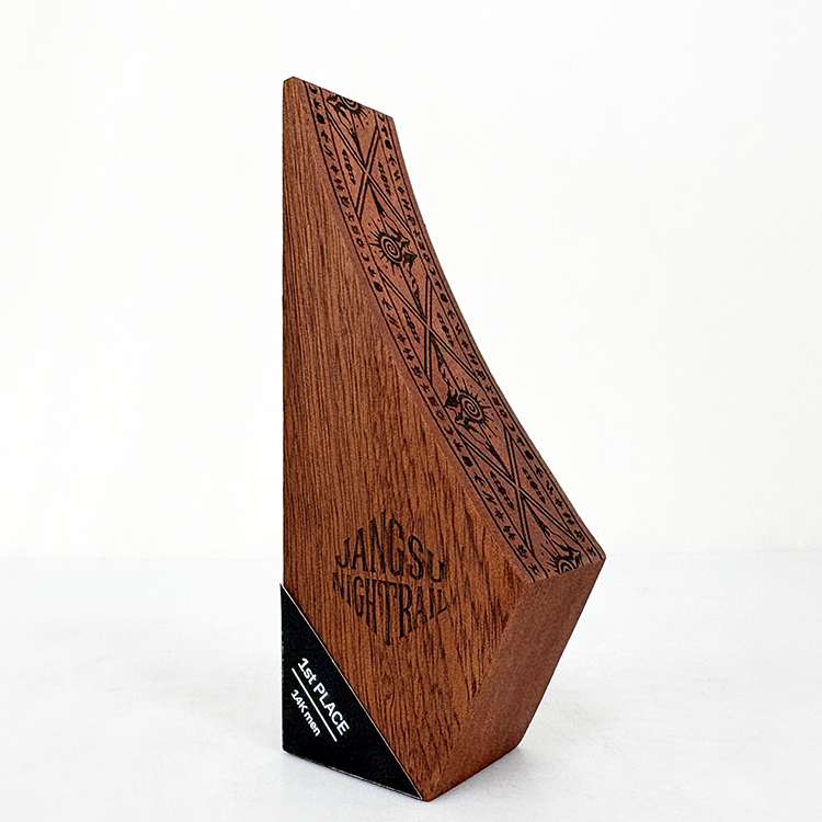 Personalized Triangle Shape Wood Trophy MH-LJ0992