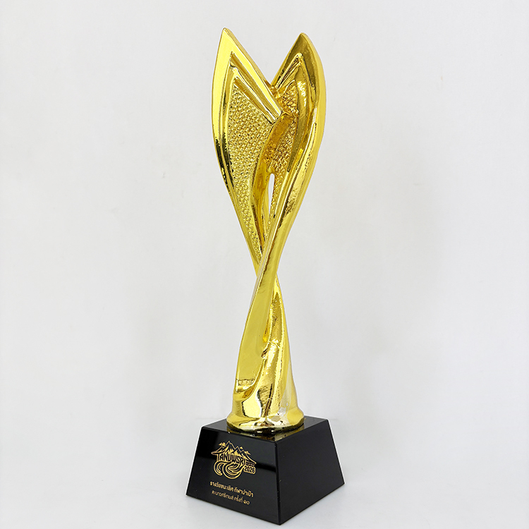 Gold Resin Wing Crystal Trophy and Award MH-LJ0983