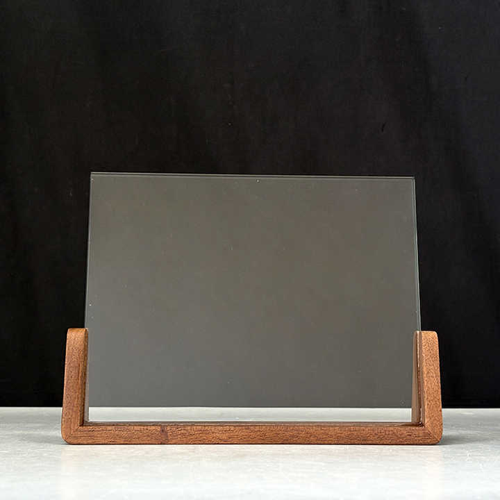 Blank Rectangle Plaque Crystal Trophy with Wooden Base MH-LJ0996