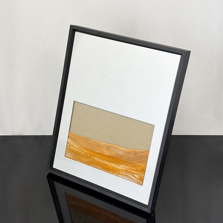 Silver Metal Plaque Certificate with Orange Gold Hourglass Quicksand Giveaway Trophy Business Award MH-FJ007